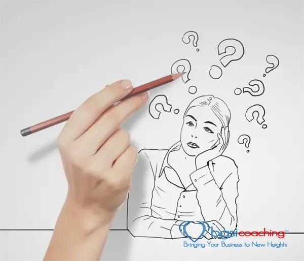 BGSICoaching | Challenges | Hand drawn woman with questions