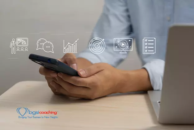 Online learning internet network technology information business concept virtual screen.