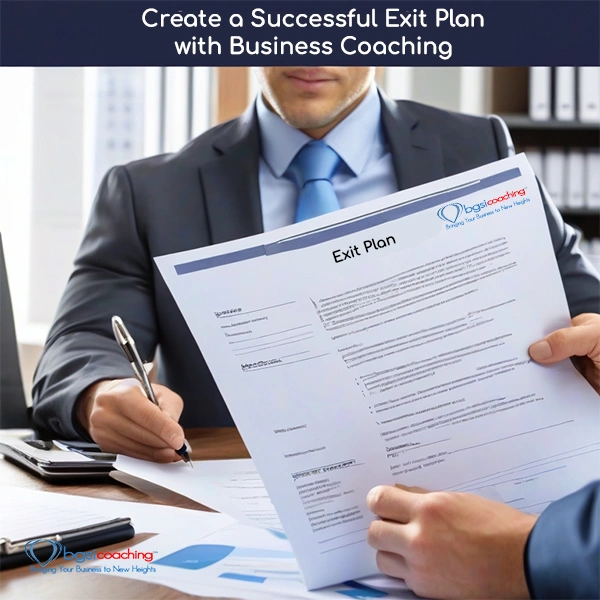 Create a Successful Exit Plan with BGSICoaching's Help | photo of a man reviewing a document called Exit Plan