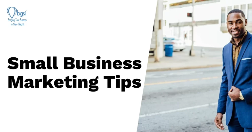 small business marketing tips | BGSICoaching | Man standing looking at you | AI generated