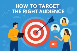 How to target the right audience | people surrounding a bullseye | BGSICoaching